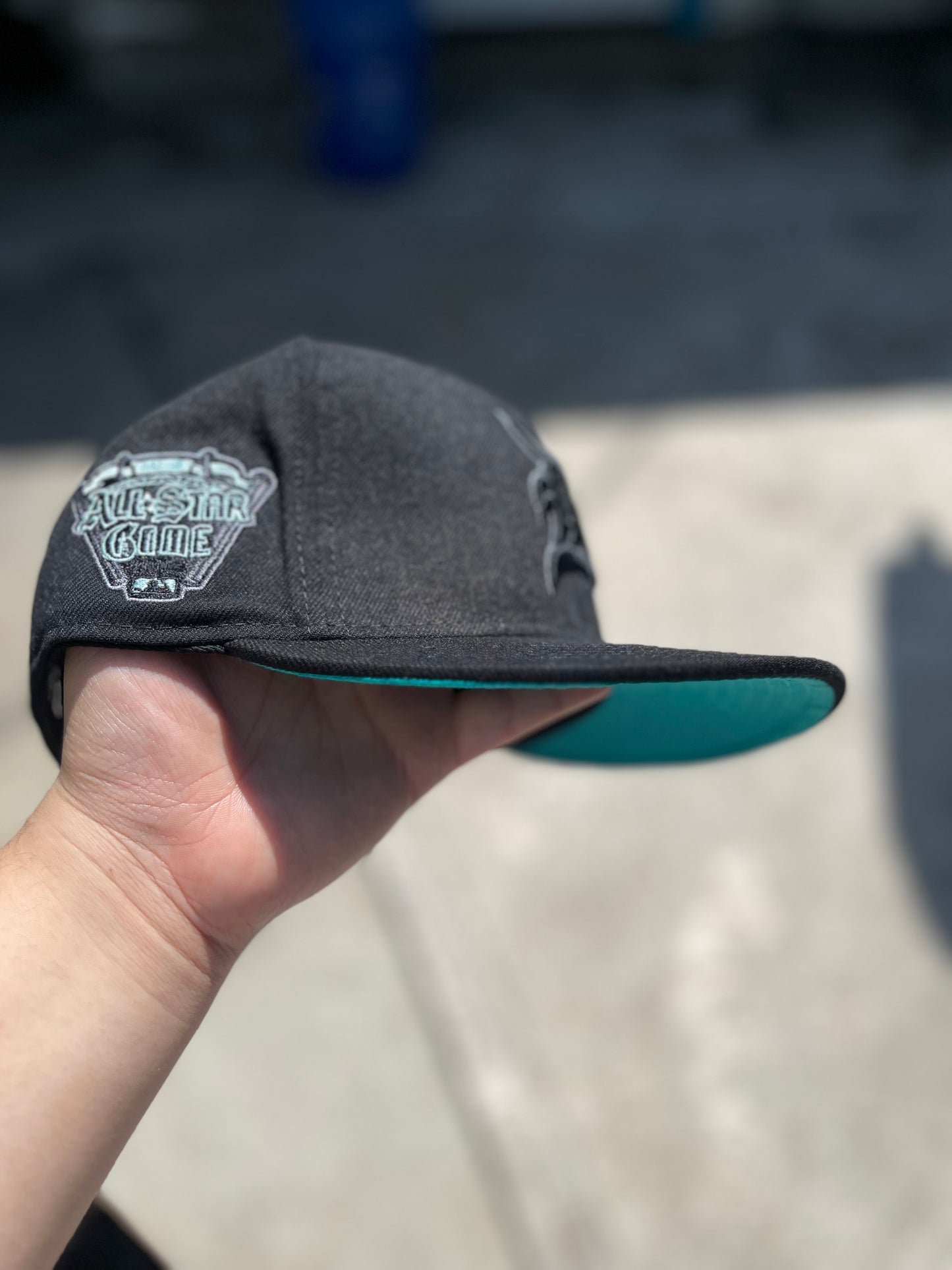 NEW ERA EXCLUSIVE 59FIFTY BLACK DETROIT TIGERS W/ ALL STAR GAME SIDE PATCH